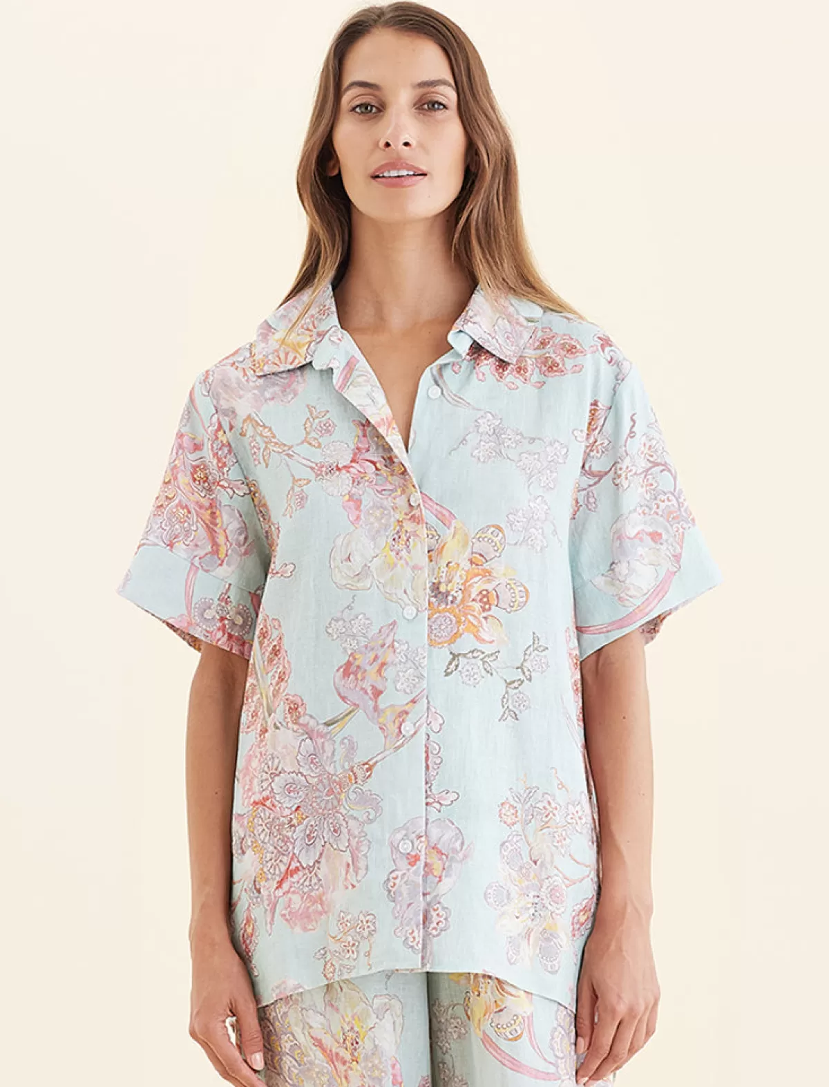 Papinelle Coco Resort Linen Short Sleeve Shirt