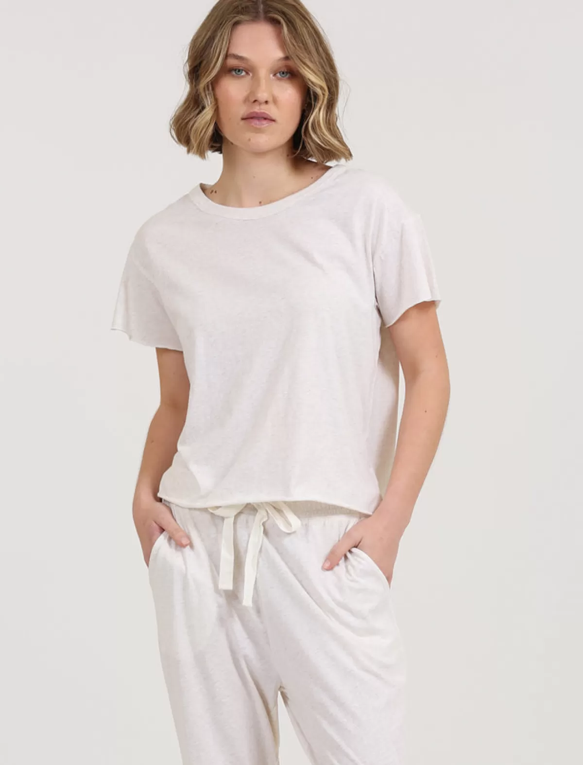 Papinelle Jada Organic Cotton Knit Boxy Tee