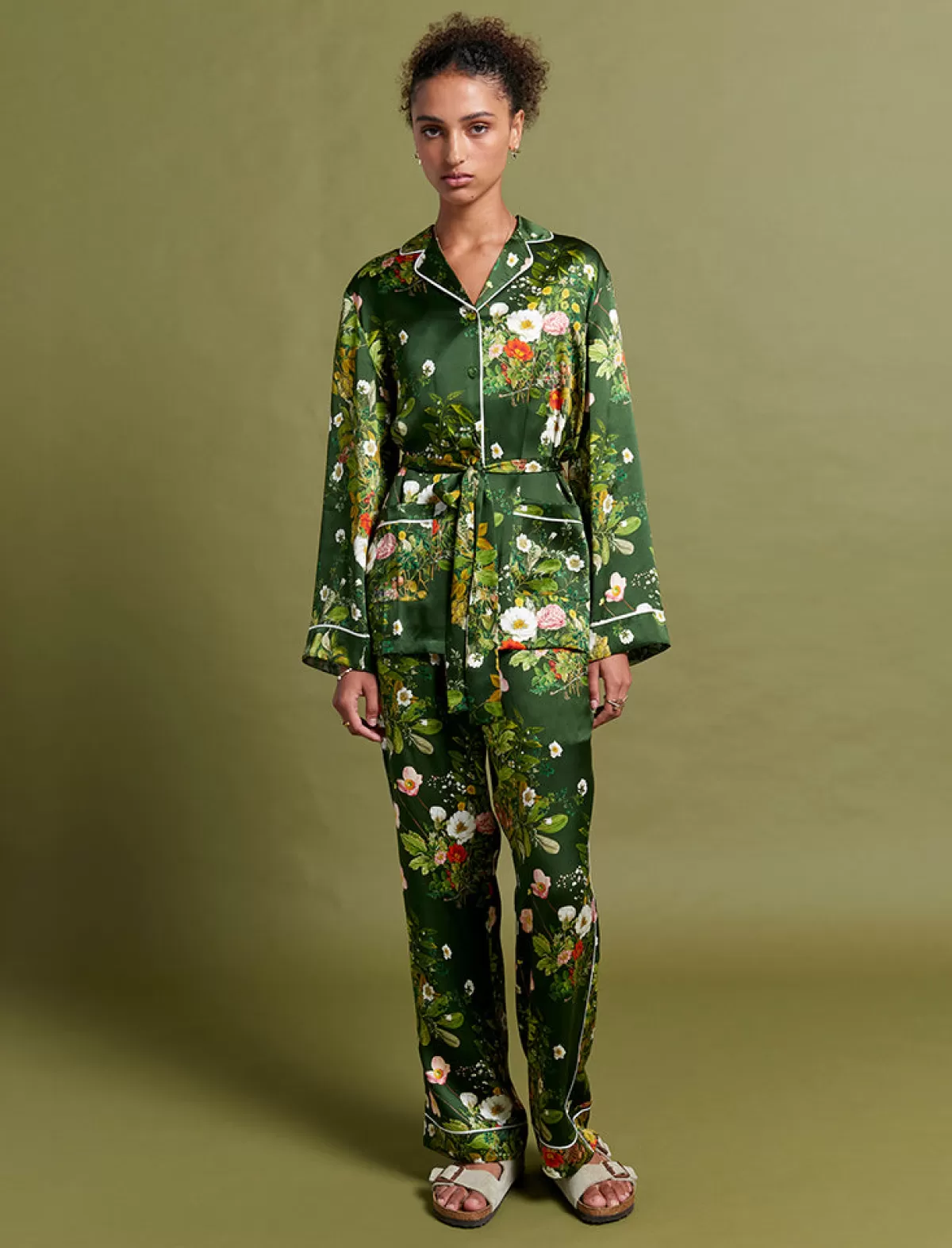 Papinelle Karen Walker Love Letters Silk Wrap PJ Set