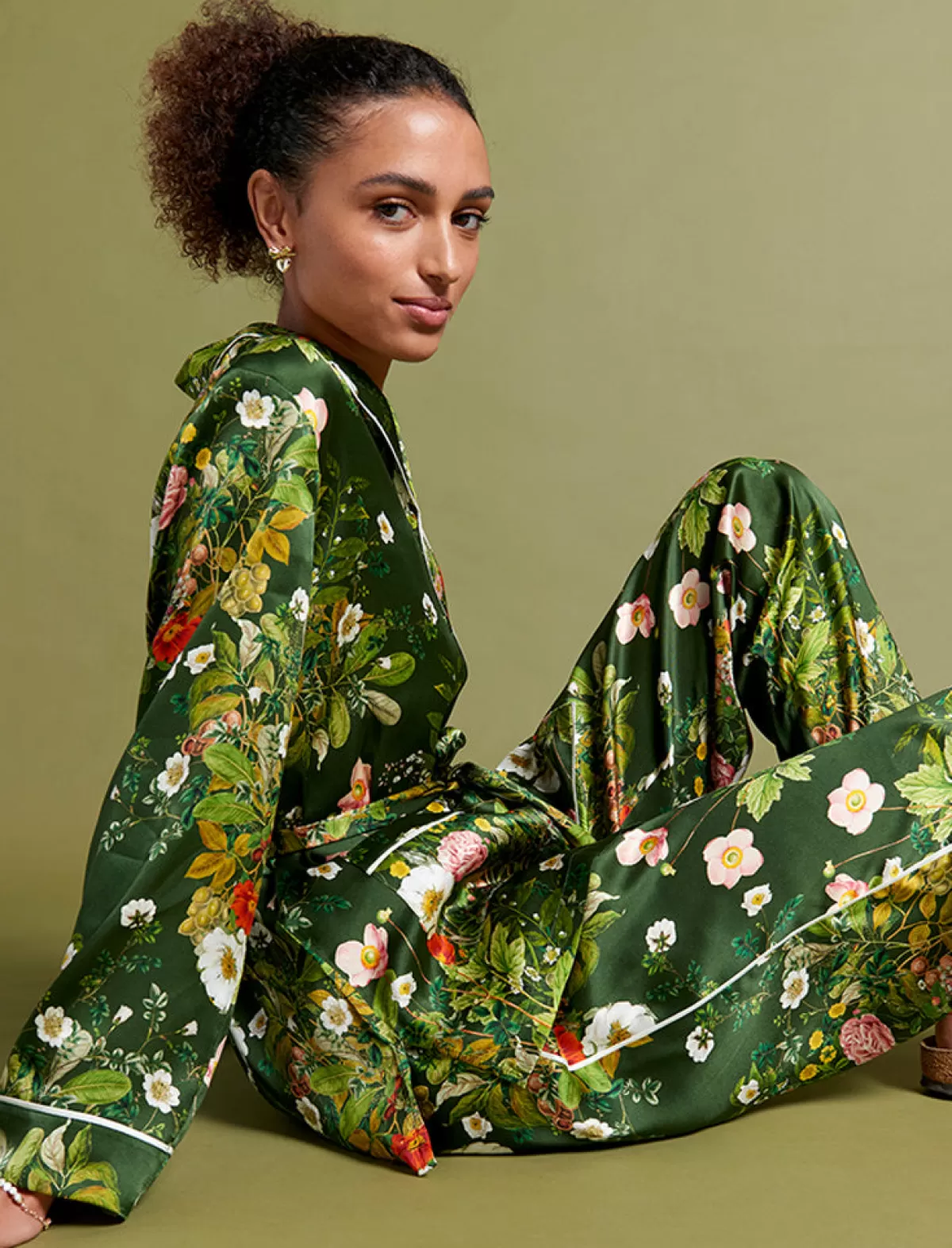 Papinelle Karen Walker Love Letters Silk Wrap PJ Set