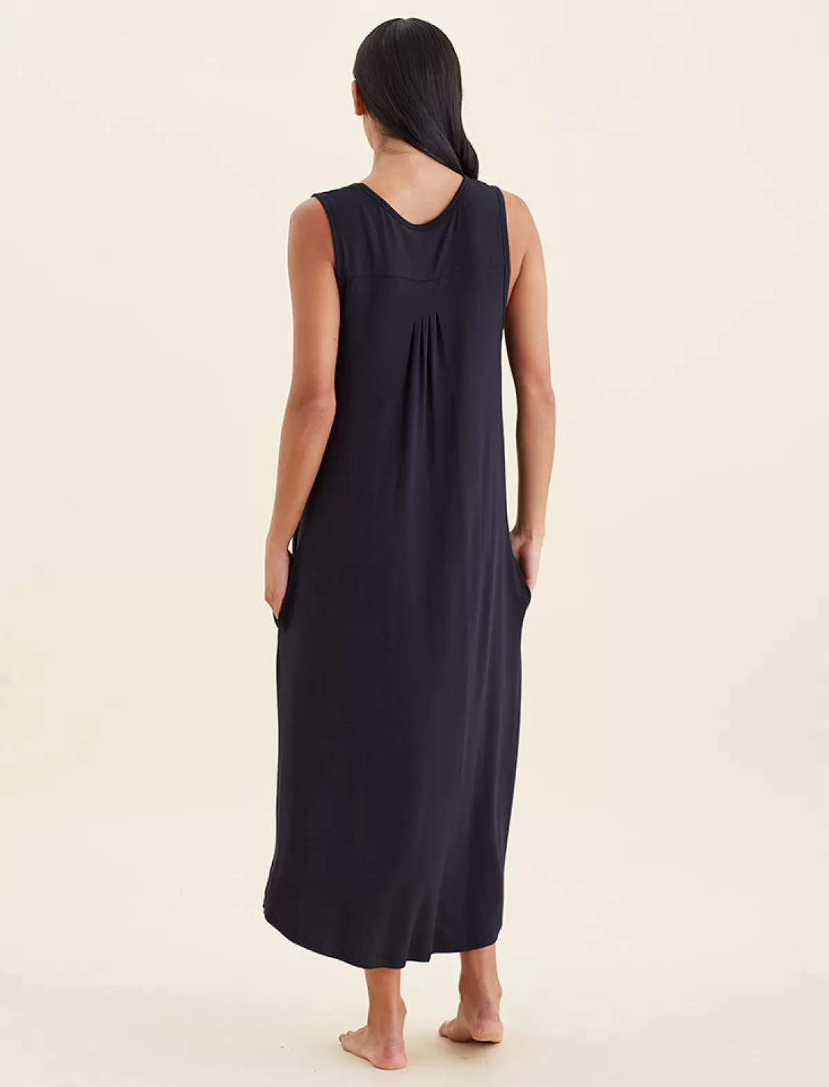 kate_modal_soft_pleat_front_maxi_nightie_4.webp Papinelle Kate Modal Soft Pleat Front Maxi Nightie