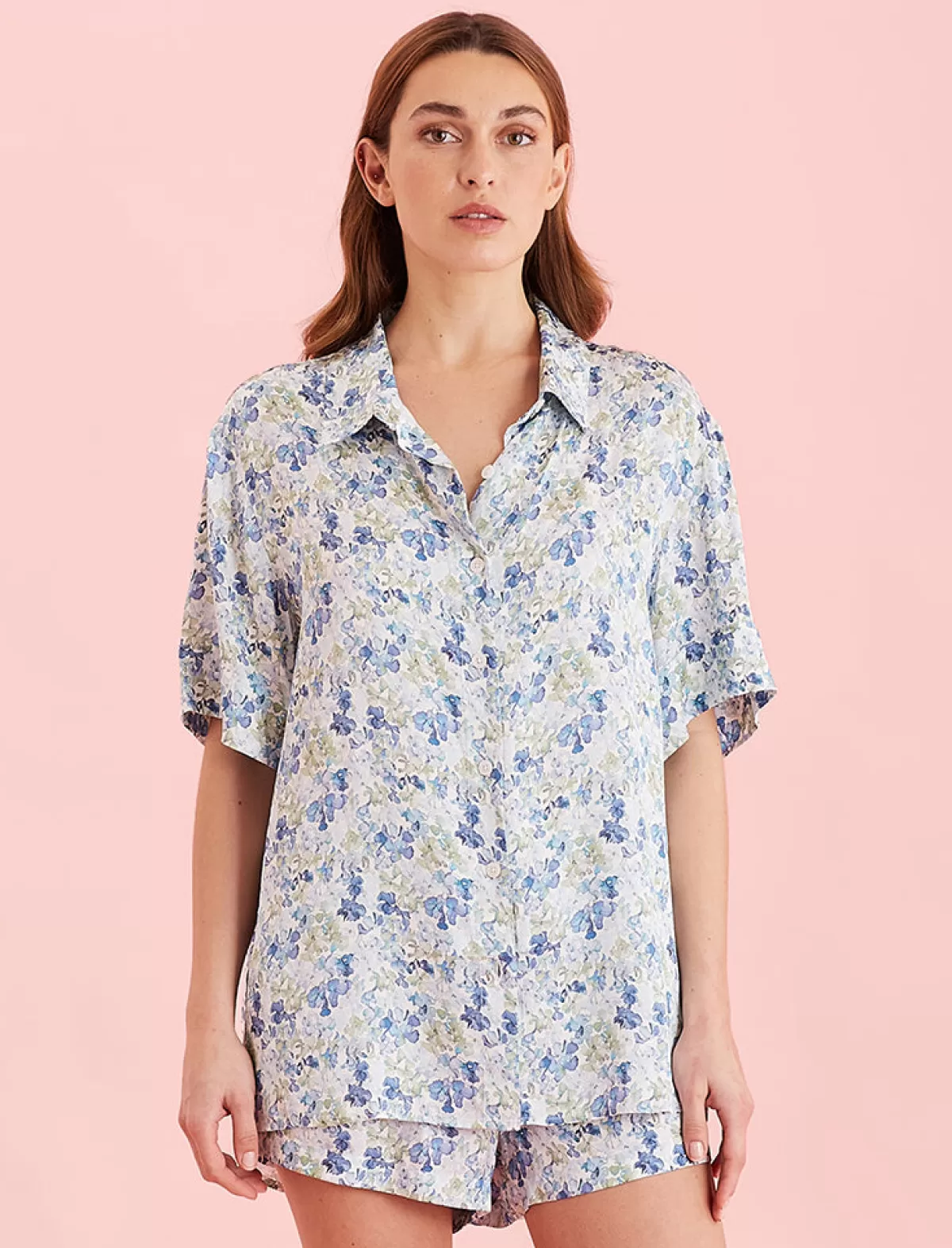 Papinelle Lily Jane Satin Short Sleeve Shirt