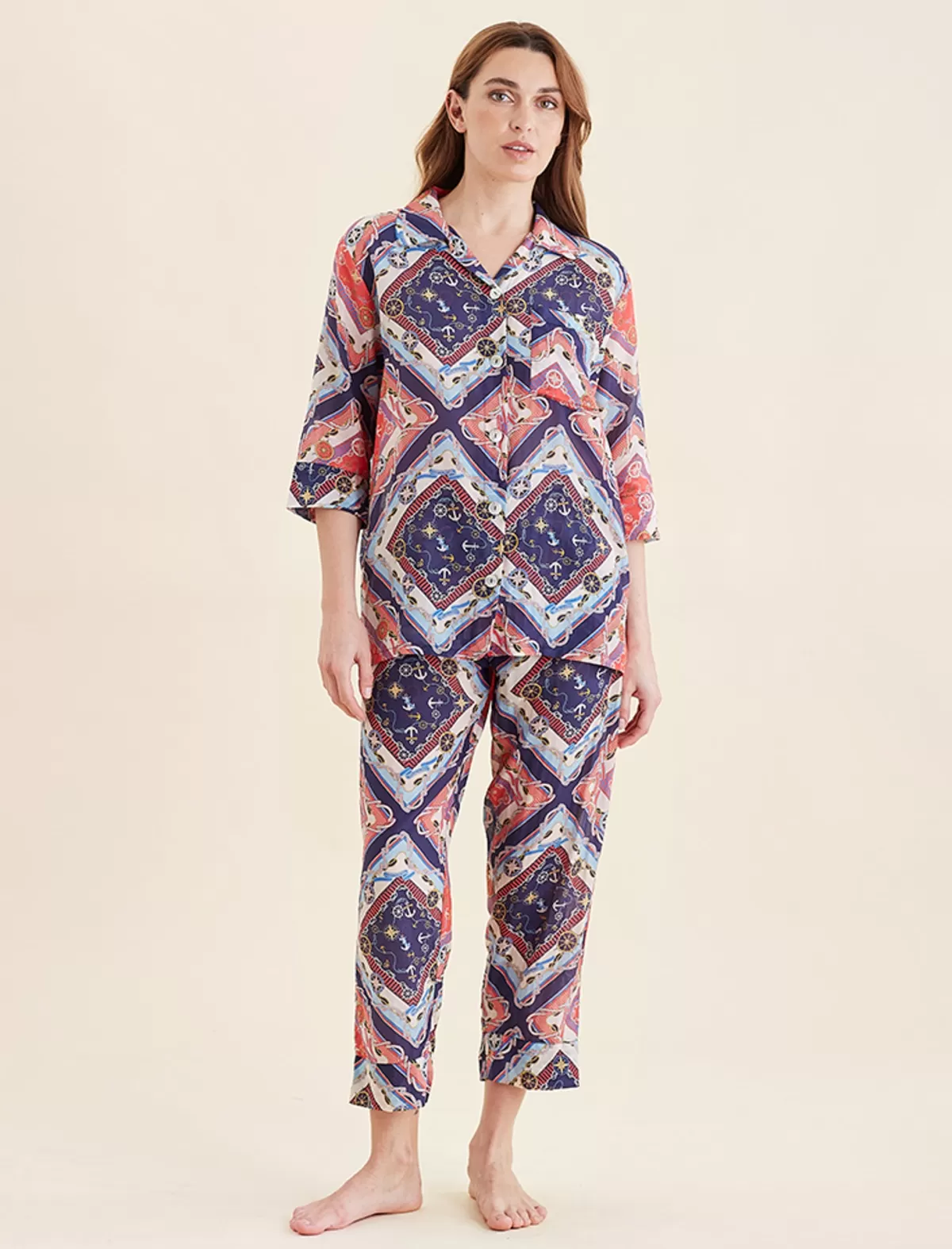 Papinelle Marine Crop PJ Set