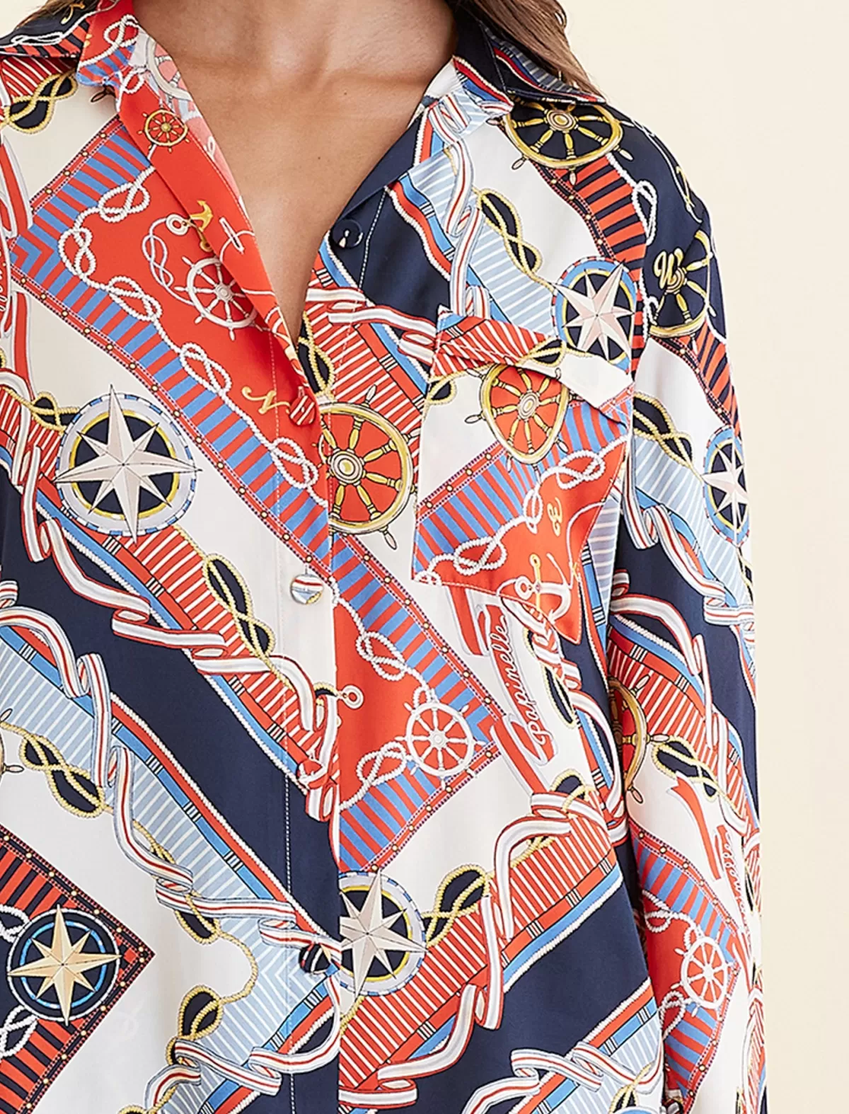 Papinelle Marine Silk Full Length PJ Set