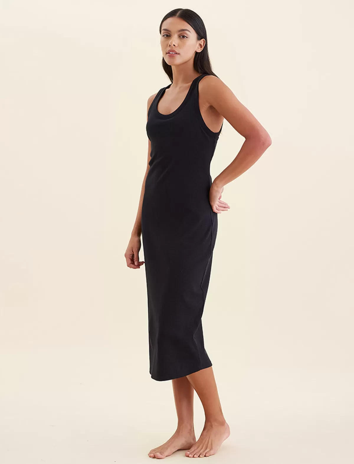 milla_rib_shelf_bra_dress_2.webp Papinelle Milla Rib Shelf Bra Dress