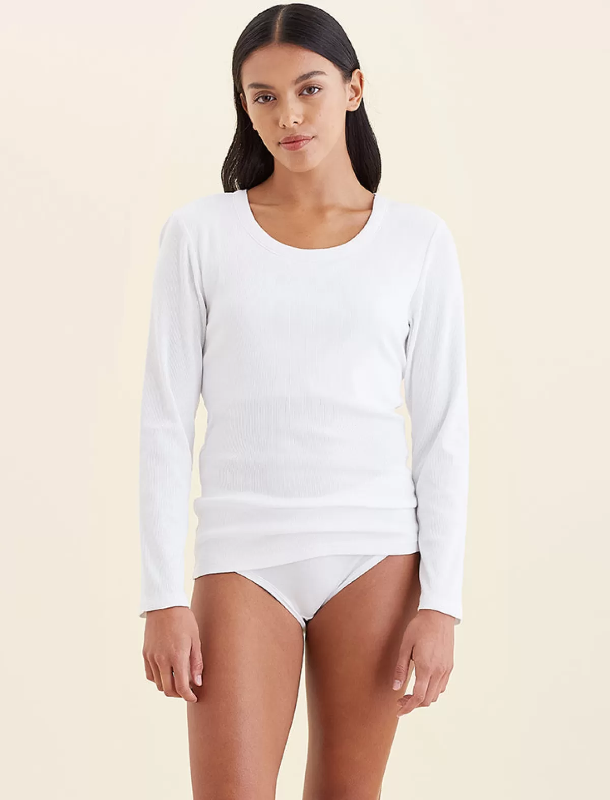 Papinelle Milla Rib Shelf Bra Long Sleeve Tee