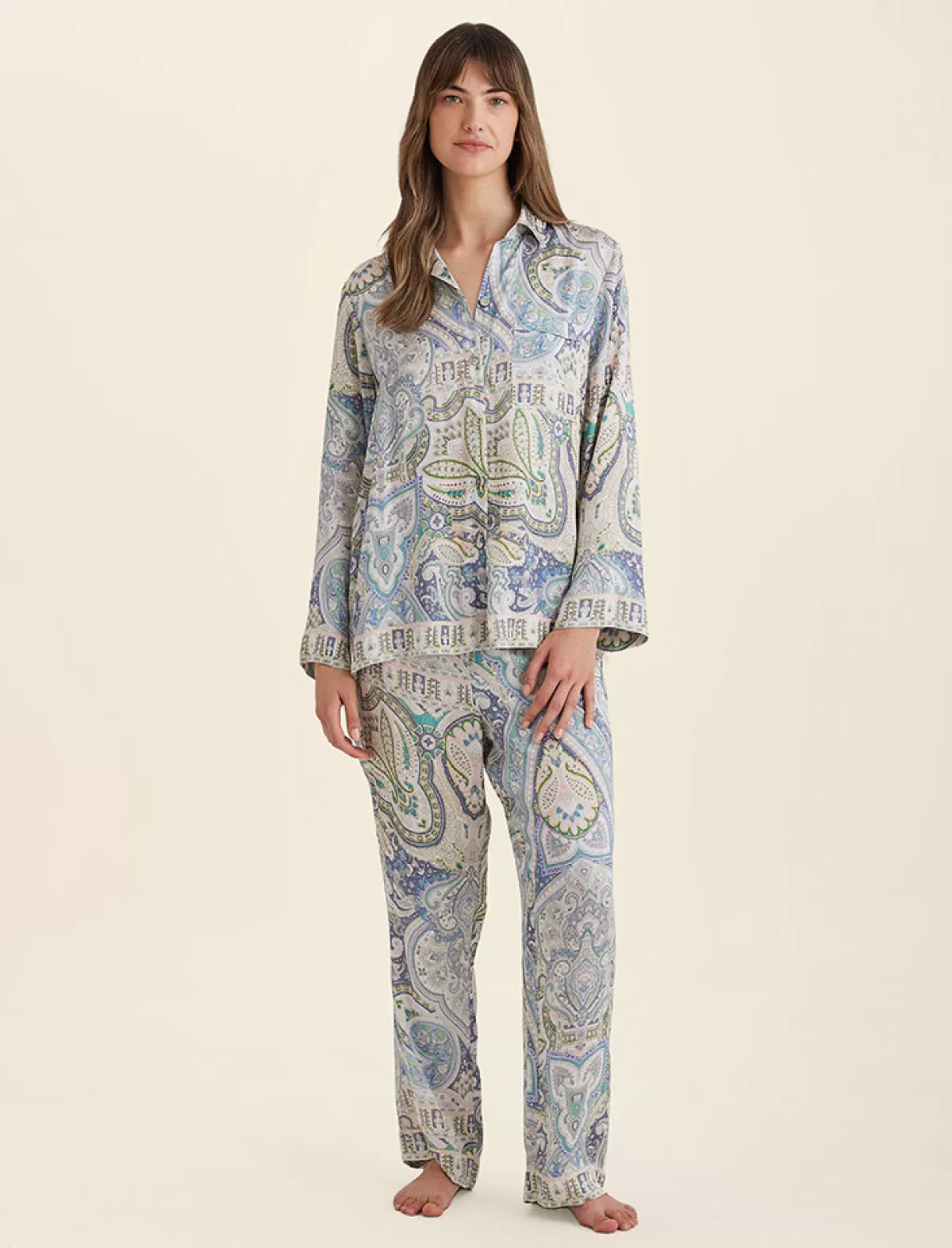 Papinelle Nahla Printed Silk PJ