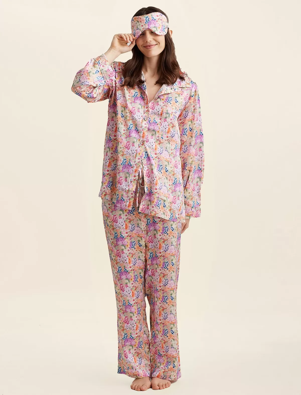 Papinelle Painted Travels Silk Full Length PJ & Eyemask