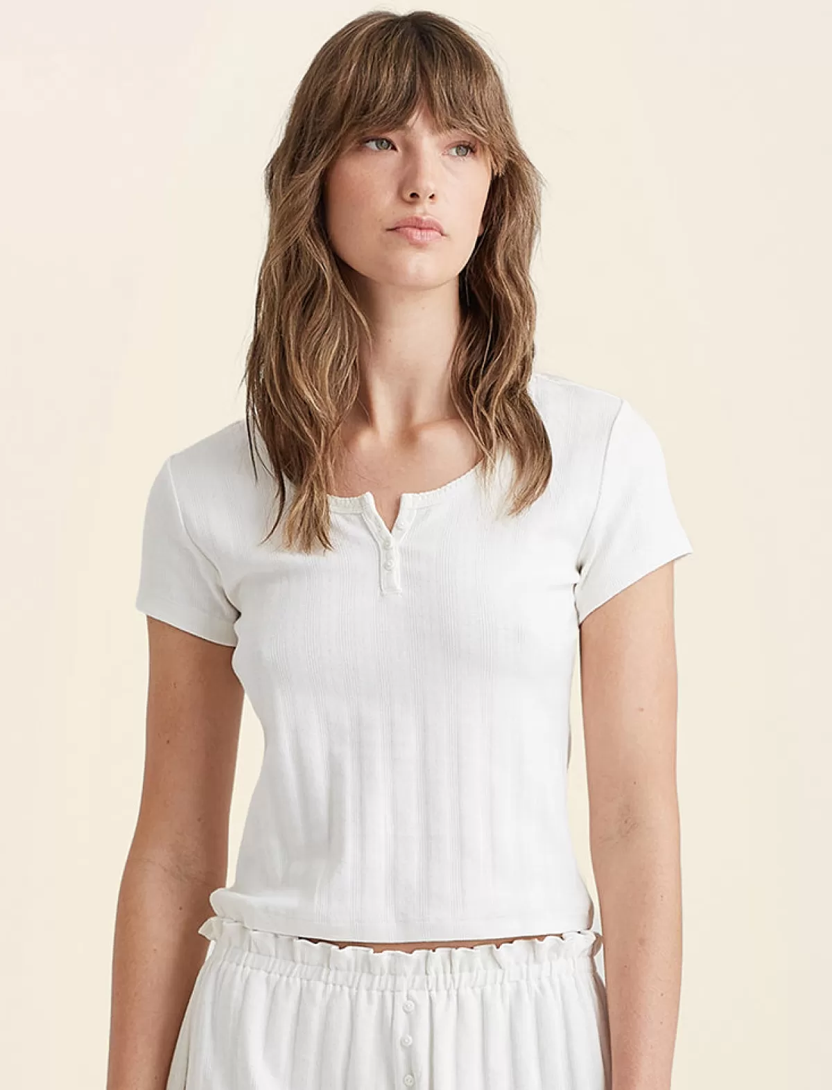 Papinelle Pippa Pointelle Short Sleeve Tee