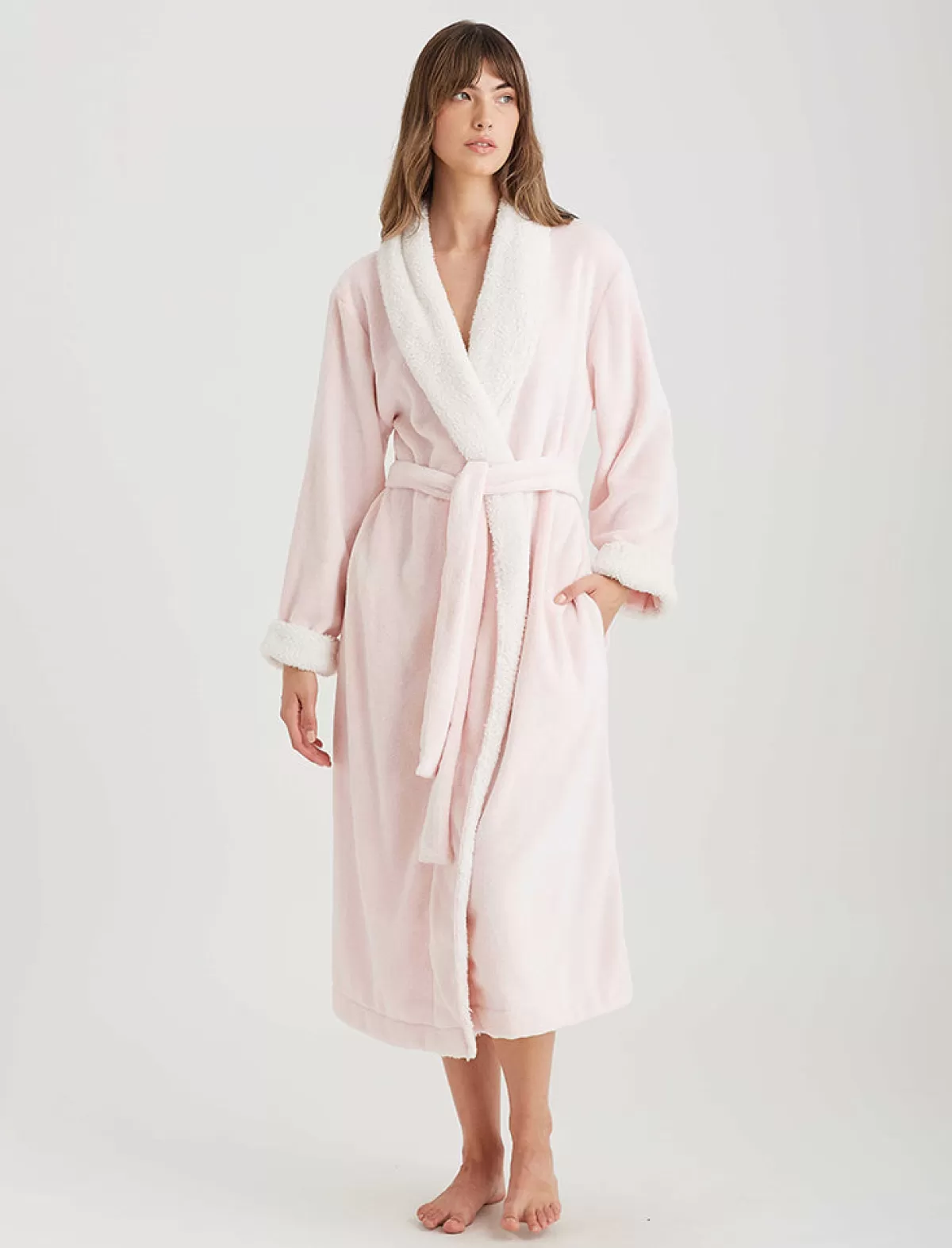 Papinelle Plush Sherpa Robe & Sleep Mask