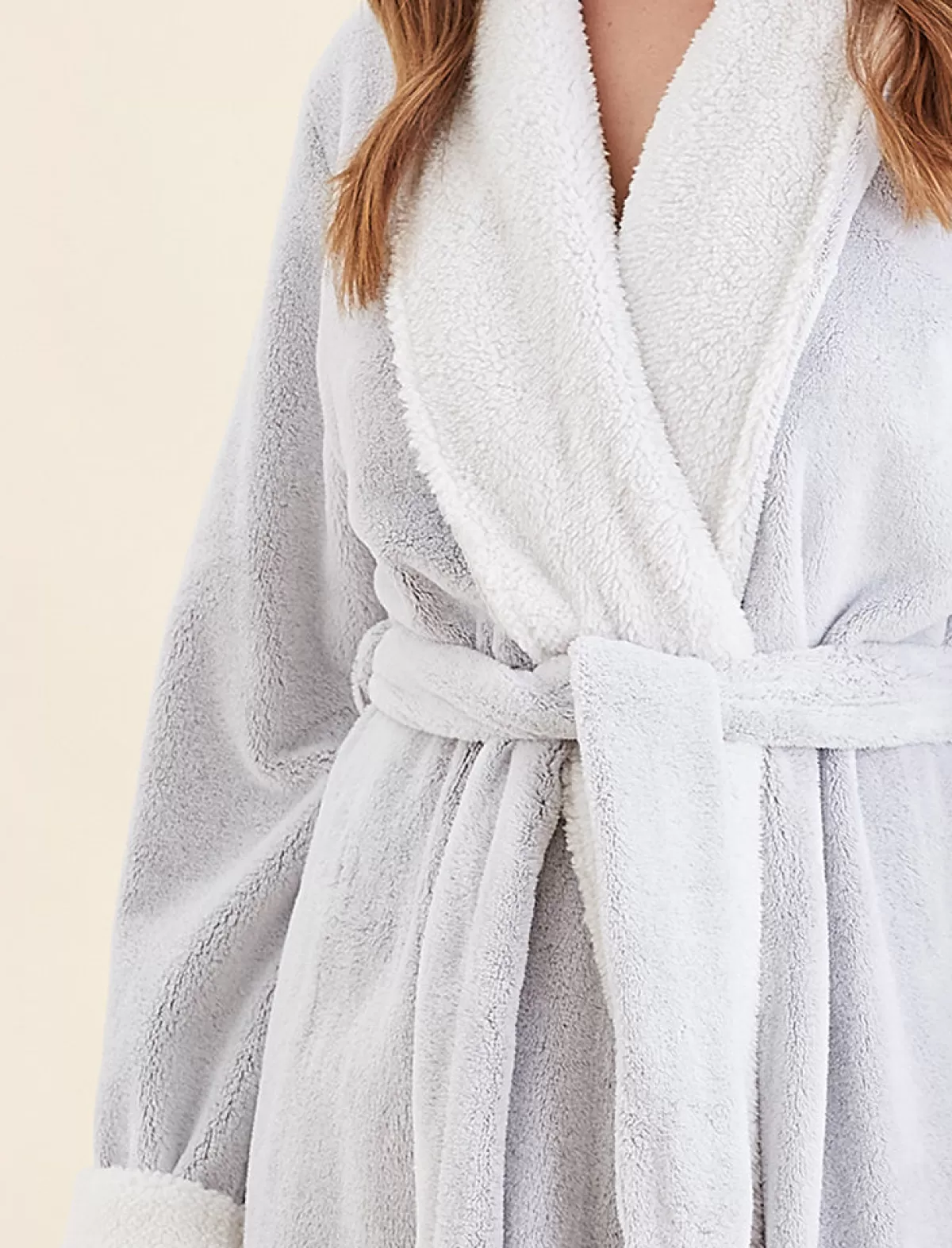 Papinelle Plush Sherpa Robe & Sleep Mask