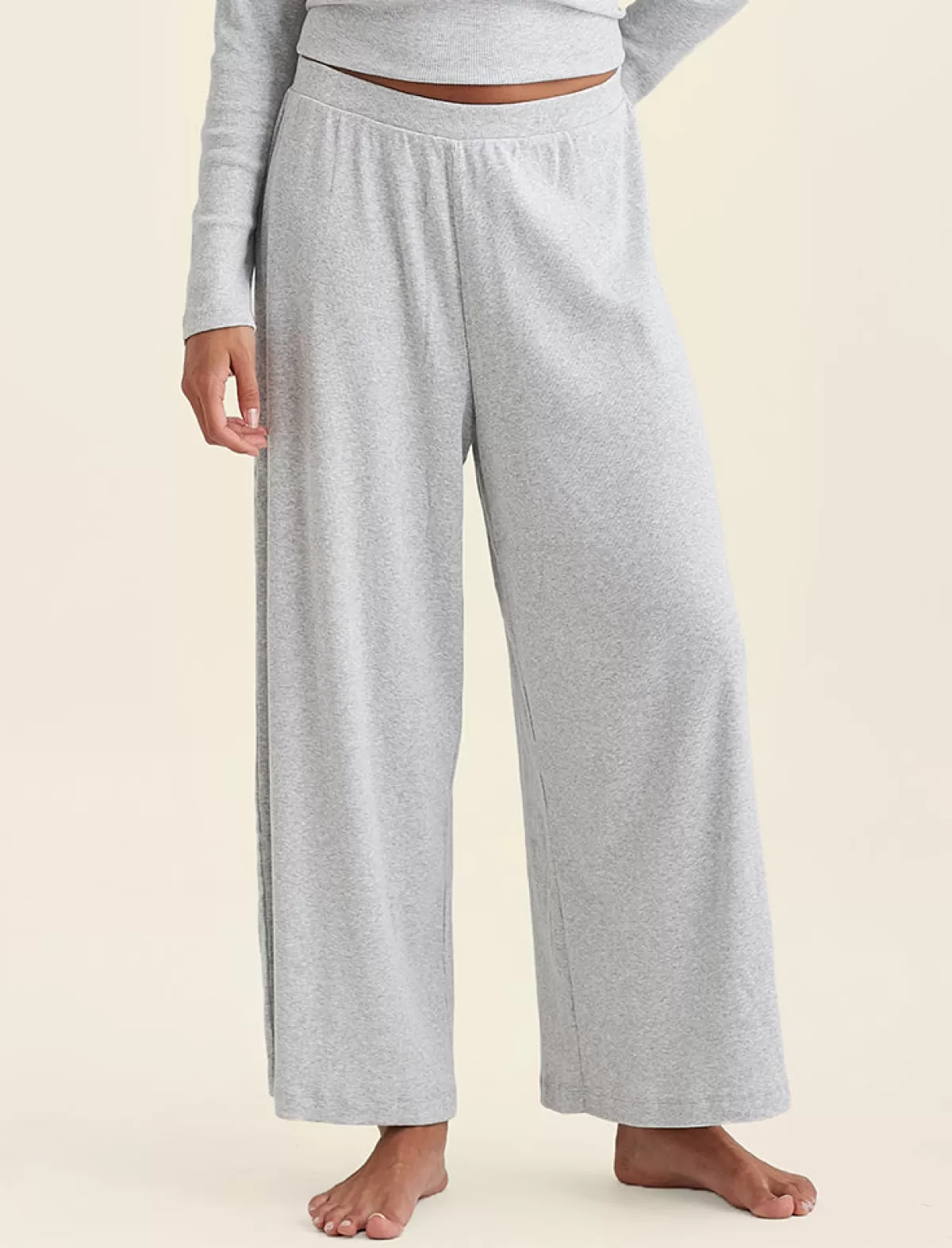 Papinelle Soft Baby Rib Full Length Wide Leg Pant