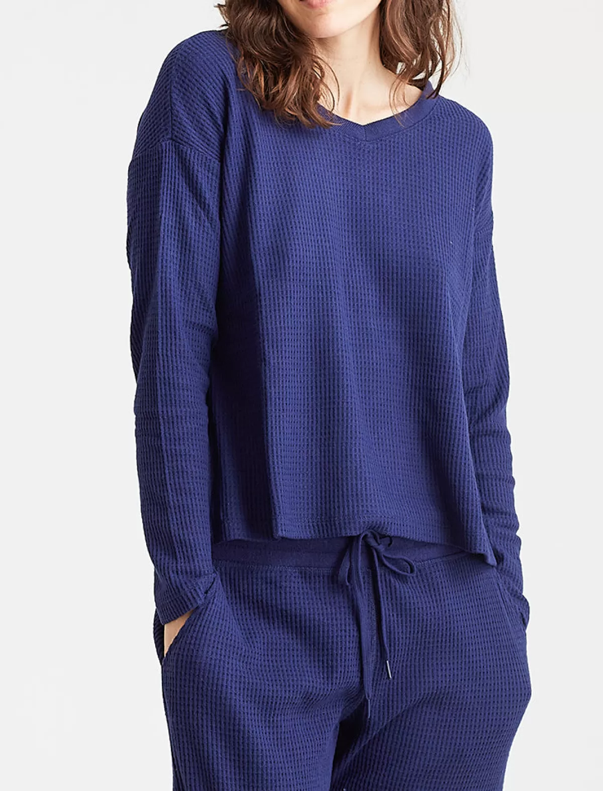 Papinelle Super Soft Waffle V-Neck Top