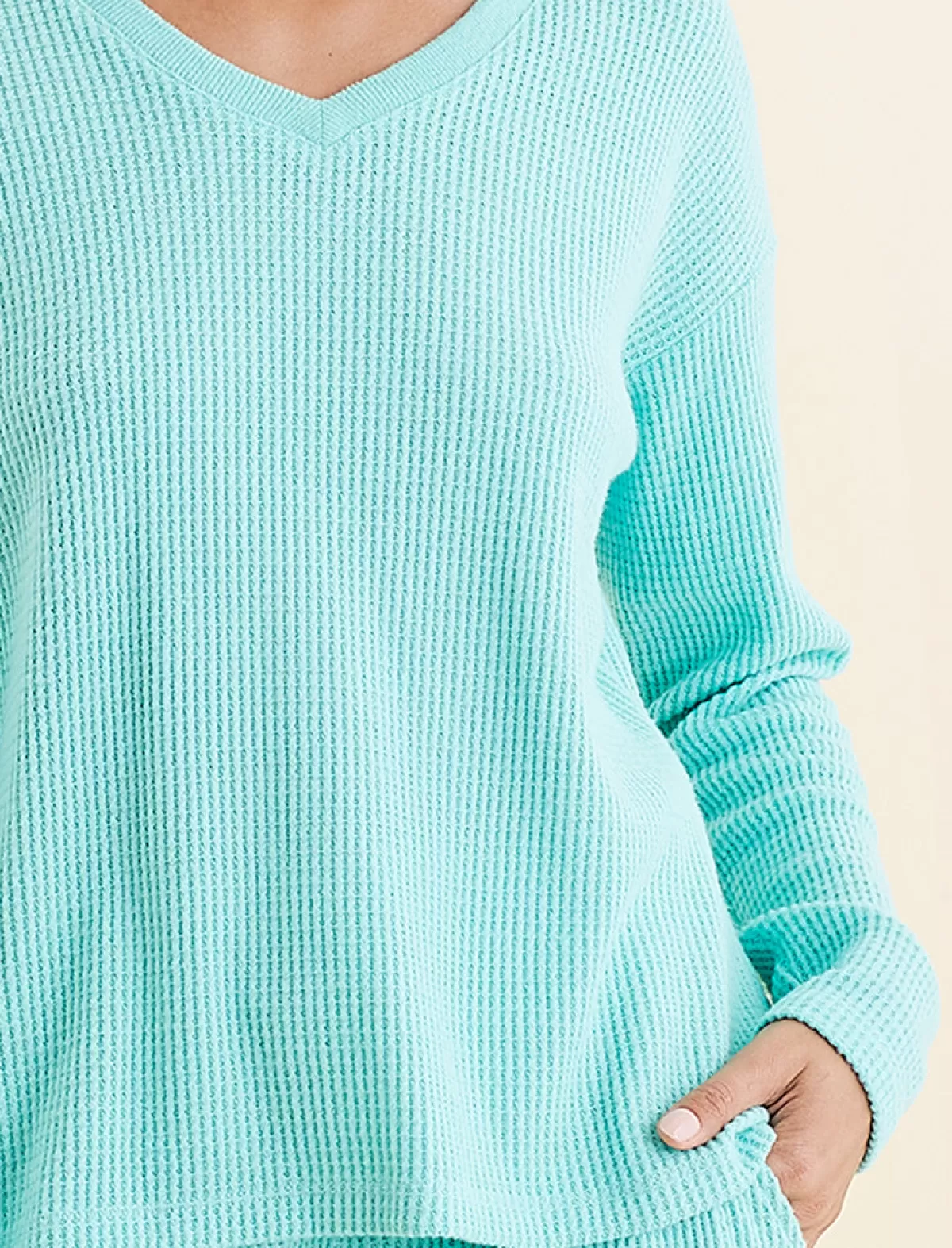 Papinelle Super Soft Waffle V-Neck Top