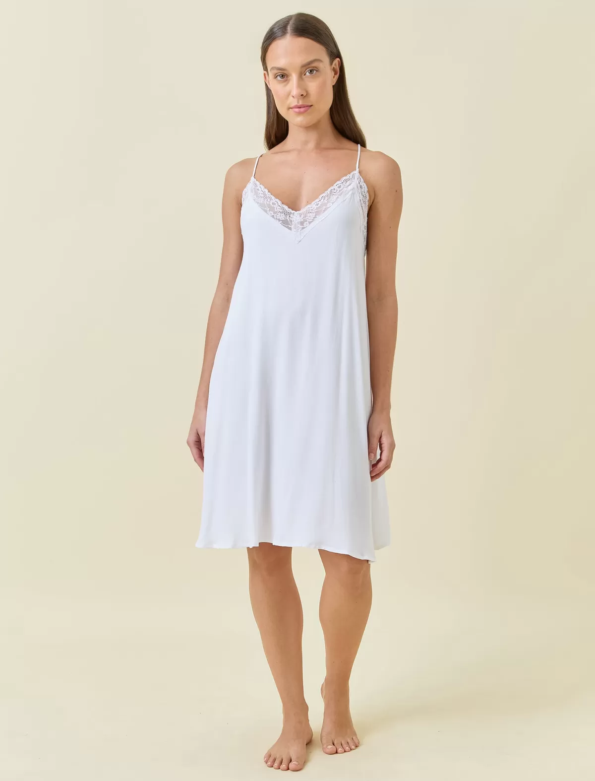 Papinelle Talia Lace Front Midi Nightie