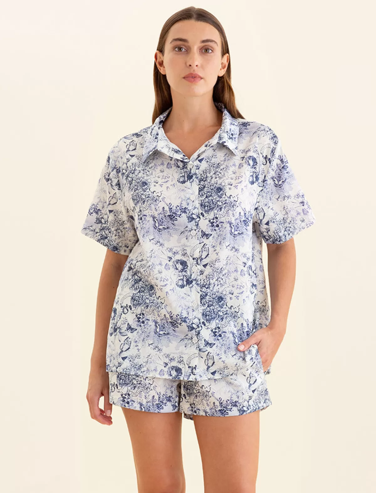 Papinelle Toile De Jouy Boxer PJ Set