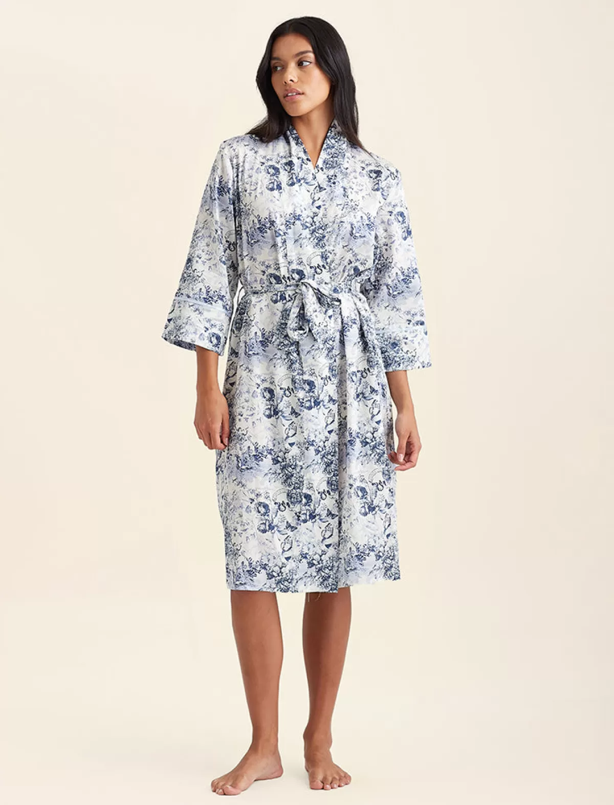 Papinelle Toile De Jouy Midi Robe