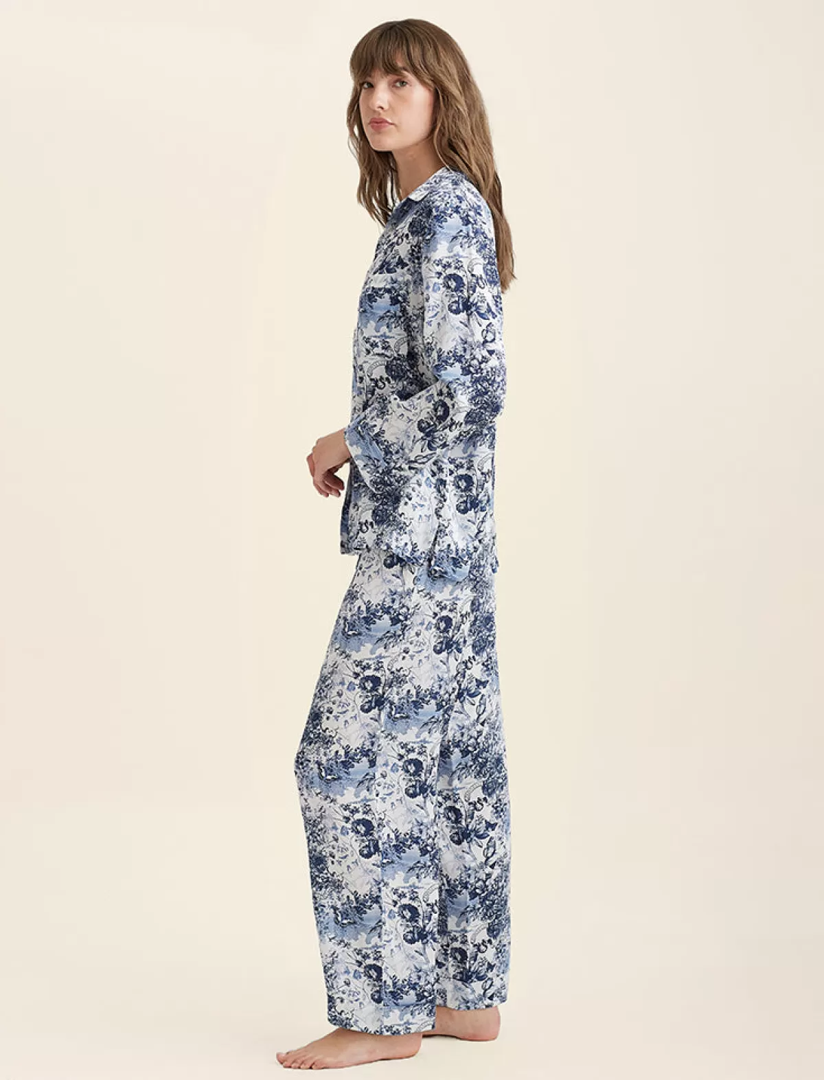 toile_de_jouy_pure_silk_full_length_pj_set_4.webp Papinelle Toile De Jouy Pure Silk Full Length PJ Set