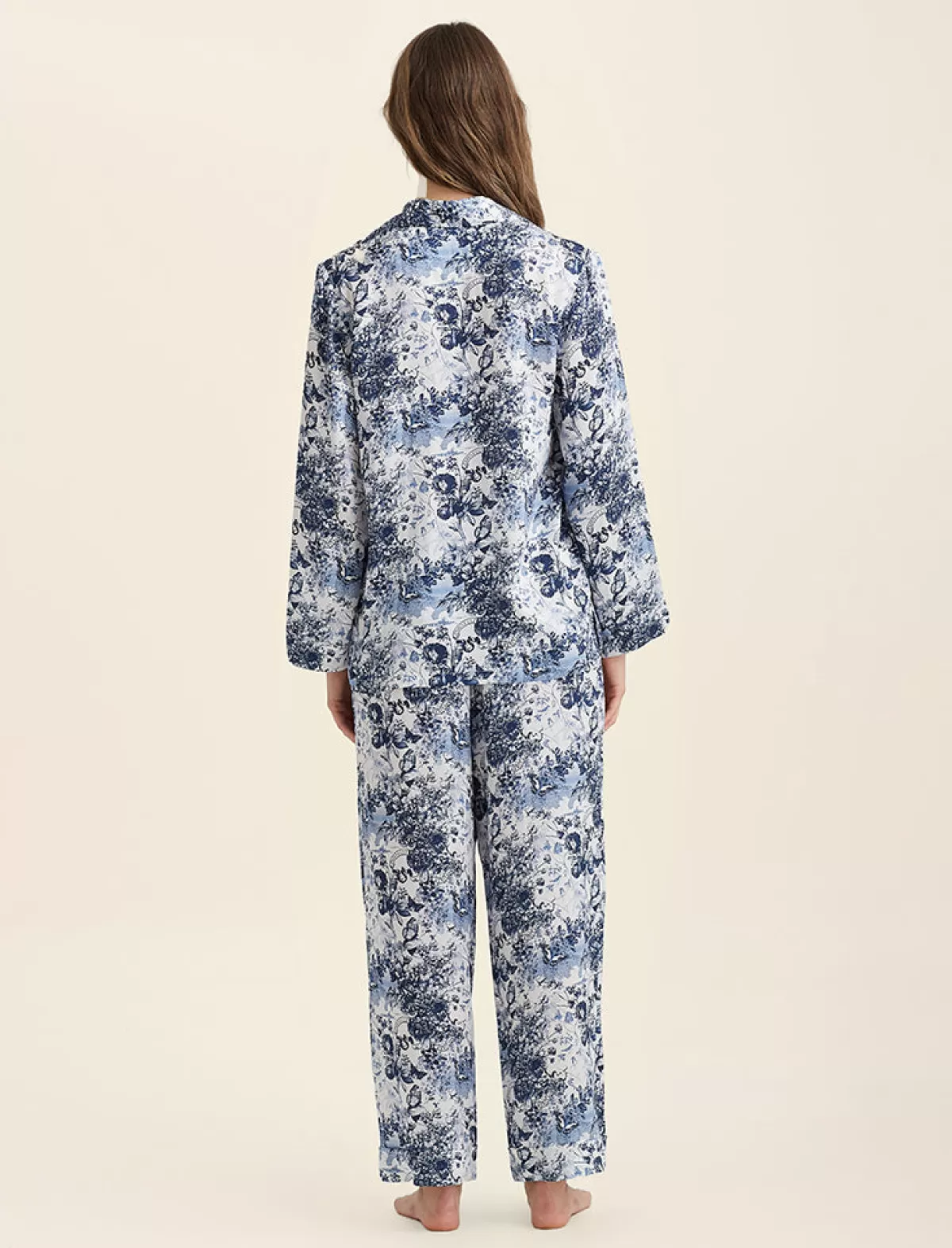 toile_de_jouy_pure_silk_full_length_pj_set_5.webp Papinelle Toile De Jouy Pure Silk Full Length PJ Set