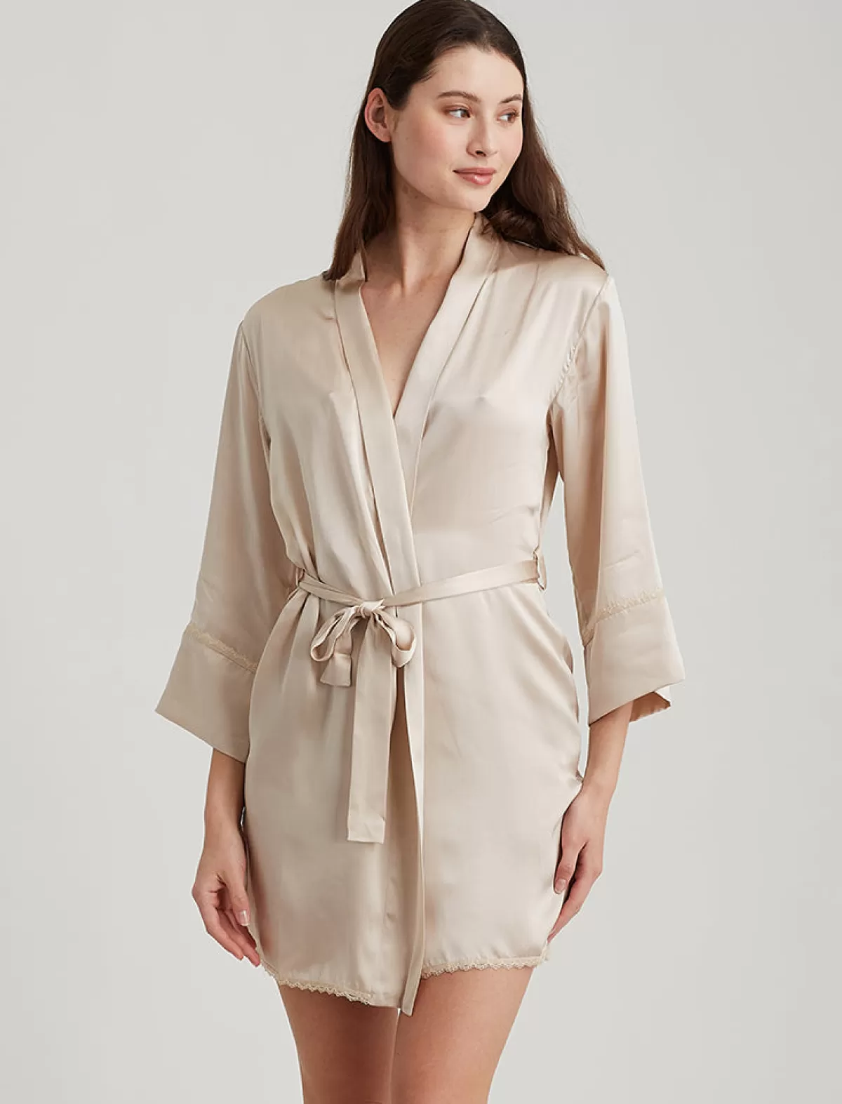 Papinelle Washable Silk Short Robe